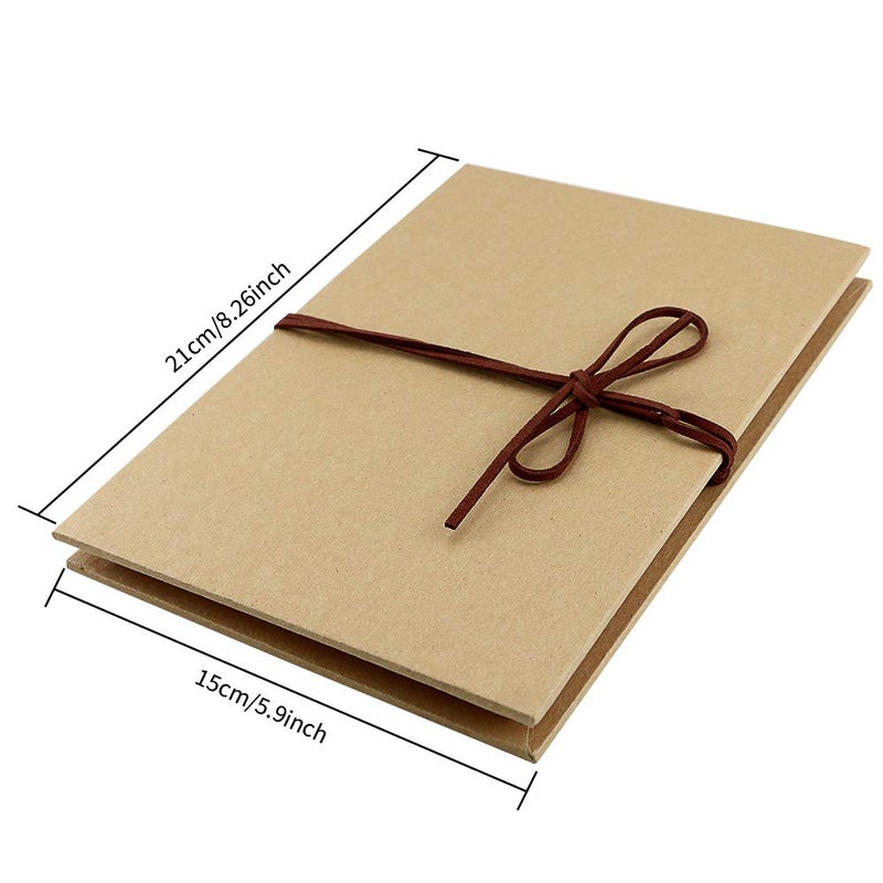 Twdrer 2 Pack Hardcover Photo Albums DIY Scrapbook Albums,Stretchable Folding Kraft Paper Photos Collection for Wedding Anniversary Valentines Day Student Graduation Gift(6" x 8") - Image 2